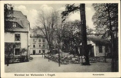 Ak Warmbad Wolkenstein in Sachsen, Konzertplatz