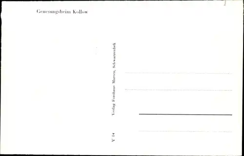 Ak Kollow in Schleswig Holstein, Kurheim, Seepartie