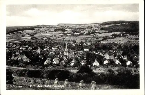 Ak Schotten im Vogelsbergkreis Hessen, am Fuß des Hoherodskopf, Panorama