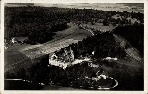 Ak Bad Salzhausen Nidda in Hessen, Ernst Ludwig Heim, Fliegeraufnahme