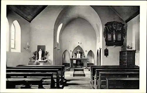 Ak Büdingen in Hessen, Kath. Pfarrkirche, Diaspora Pfarrerei