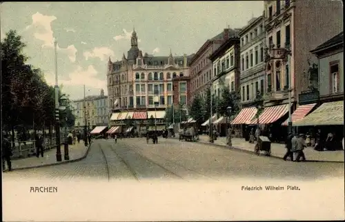 Ak Aachen in Nordrhein Westfalen, Blick auf den Friedrich Wilhelm Platz