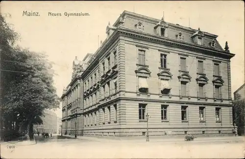 Ak Mainz Rheinland Pfalz, Blick auf das Neue Gymnasium