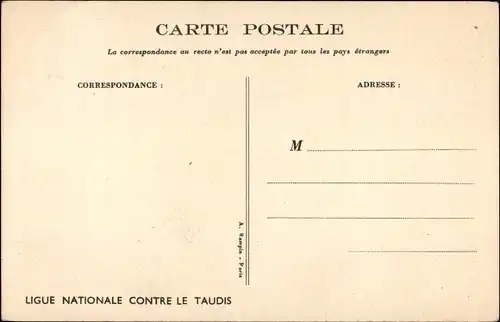 Künstler Ak Poulbot, Francisque, C'est ceux du premier qui sont bouchés, Ligue Nat. contre le Taudis