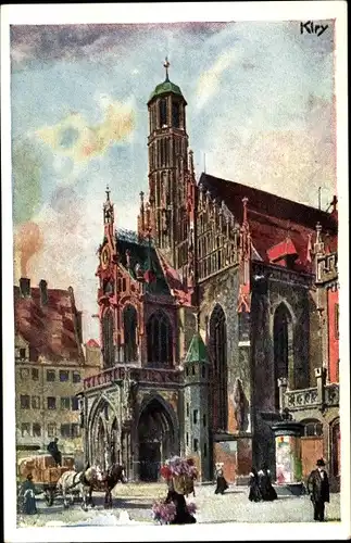 Künstler Ak Kley, Heinrich, Nürnberg, Frauenkirche