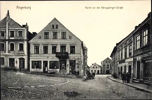 Ak Węgorzewo Angerburg Ostpreußen, Königsberger Straße, Destillation Rud. Reich