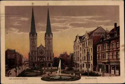 Ak Gelsenkirchen im Ruhrgebiet, Moltkeplatz, Liebfrauenkirche