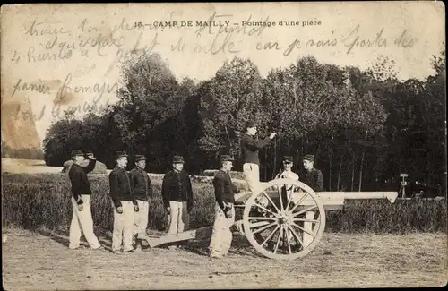 Ak Mailly le Camp Aube, Pointage d'une piece