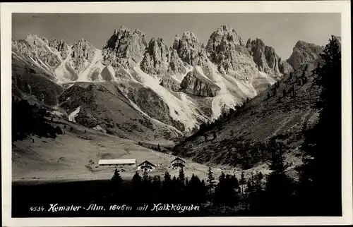 Ak Grinzens Tirol Österreich, Kemater Alm mit Kalkkögeln