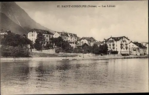 Ak Saint Gingolph Kanton Wallis Schweiz, Lac Leman