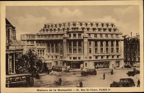 Ak Paris V., Maison de la Mutualité, Rue St. Victor