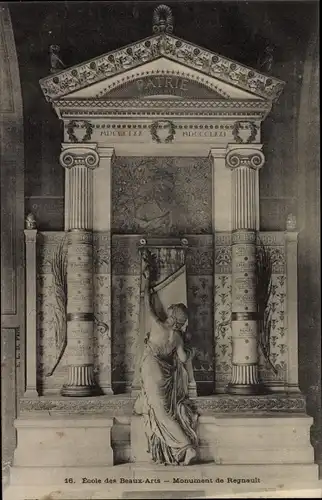 Ak Paris VI., Ecole des Beaux Arts, Monument de Regnault