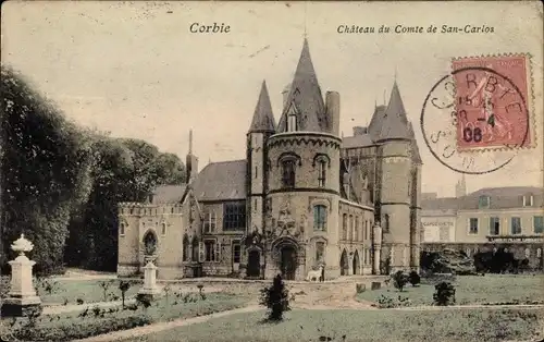 Ak Corbie Somme, Chateau du Comte de San Carlos