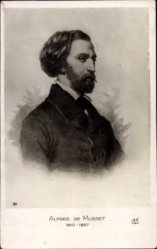 Ak Schriftsteller Alfred de Musset, Portrait