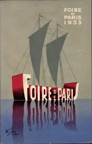 Künstler Ak Foire de Paris 1943, Segelschiff, Ausstellung