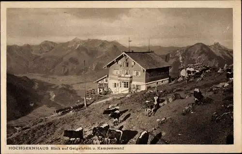 Ak Marquartstein im Chiemgau, Hochgernhaus, Geigelstein und Kampenwand, Rinder