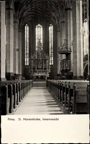 Ak Pirna an der Elbe, St. Marienkirche