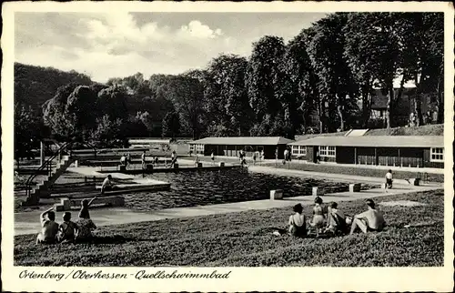 Ak Ortenberg in Hessen, Partie im Quellschwimmbad