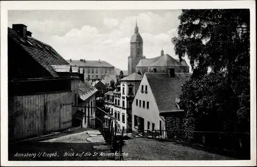 Ak Annaberg Buchholz Erzgebirge, Blick auf die St. Annenkirche