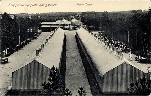 Ak Königsbrück in der Oberlausitz, Neues Lager, Truppenübungsplatz