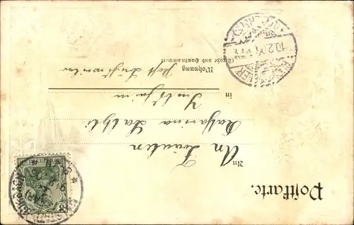 Präge Ak Uetersen in Holstein, Rathaus