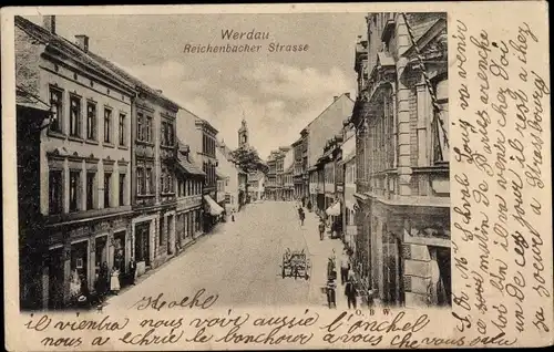 Ak Werdau an der Pleiße in Sachsen, Reichenbacher Straße