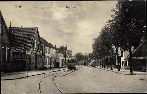 Ak Celle in Niedersachsen, Neustadt, Straßenbahn