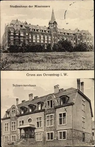 Ak Oeventrop Arnsberg im Sauerland, Studienhaus der Missionare, Schwesternhaus