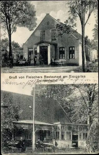 Ak Delmenhorst in Oldenburg, Fleischers Restaurant am Tiergarten