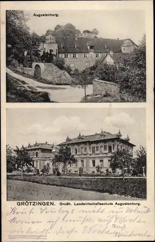 Ak Grötzingen Baden Württemberg, Landwirtschaftsschule Augustenburg