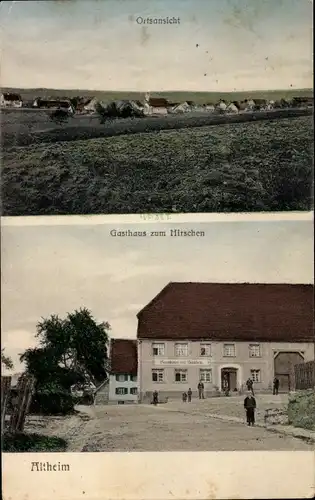 Ak Altheim Walldürn im Odenwald, Gesamtansicht, Gasthaus Zum Hirschen