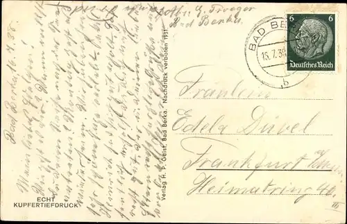 Ak Bad Berka in Thüringen, Mühlgraben