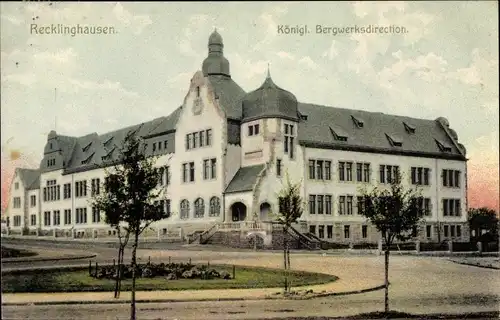 Ak Recklinghausen im Ruhrgebiet, Kgl. Bergwerksdirektion