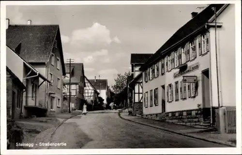 Ak Steinegg Neuhausen im Enzkreis Schwarzwald, Straßenpartie, Gasthof zum Lamm