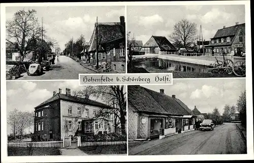 Ak Hohenfelde in Schleswig Holstein, Teilansichten, Straßenpartien, Gebäude