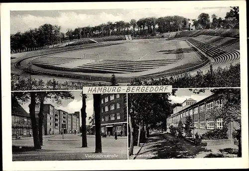 Ak Hamburg Bergedorf, Stadion im Billtal, Vierlandenstraße, Luisenschule