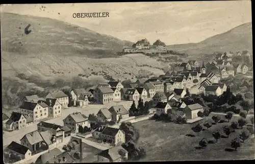 Ak Oberweiler Badenweiler im Schwarzwald, Totalansicht der Ortschaft