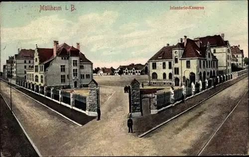Ak Müllheim in Baden Markgräflerland, Infanterie Kaserne