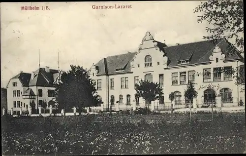 Ak Müllheim in Baden Markgräflerland, Garnison Lazarett