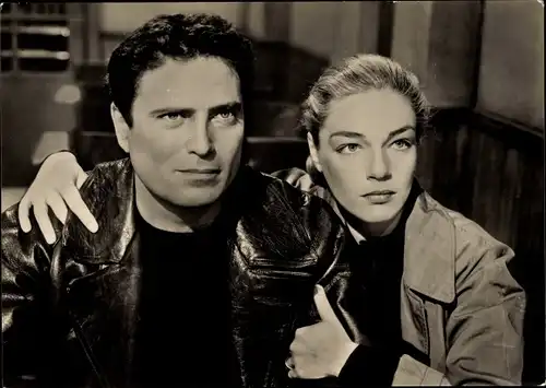 Ak Schauspieler Simone Signoret und Raf Vallone, Therese Raquin, Portrait