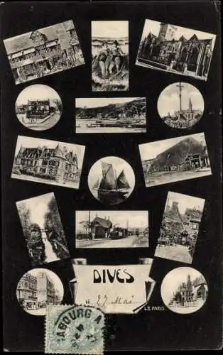 Ak Dives Calvados, Ortsansichten, Souvenir
