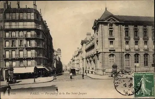 Ak Paris V., Perspective de la Rue Saint Jacques