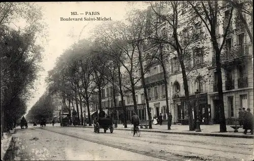 Ak Paris V., Boulevard Saint Michel