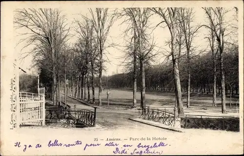 Ak Amiens Somme, Parc de la Hotoie