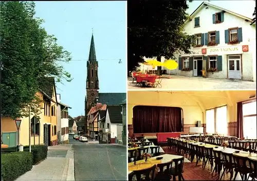 Ak Friedrichsdorf im Taunus, Gasthof Zum Taunus, Oberbornstraße 2, Straßenpartie