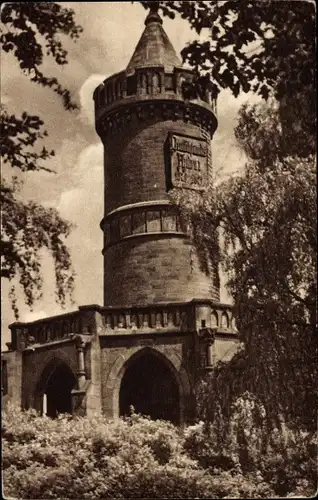 Ak Saarbrücken im Saarland, Blick auf das Winterbergdenkmal, Turm