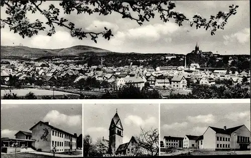 Ak Kelkheim im Taunus, Gesamtansicht, Kirche, Ortsansichten