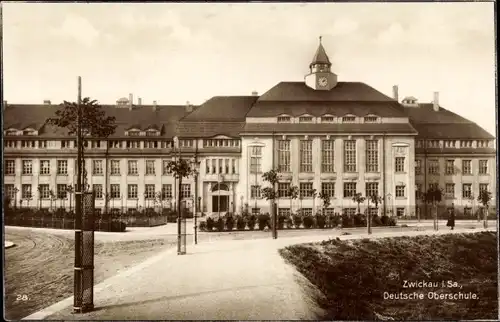 Ak Zwickau in Sachsen, Deutsche Oberschule