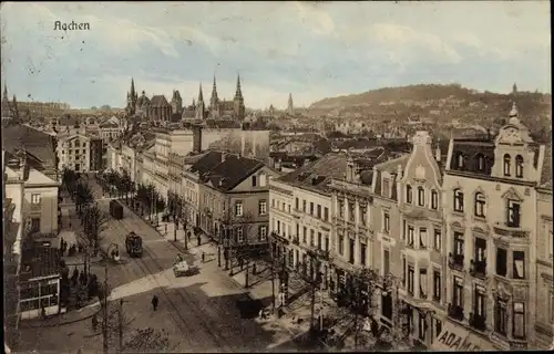 Ak Aachen in Nordrhein Westfalen, Straßenpartie in der Stadt