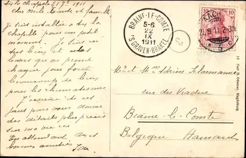 Ak Aachen in Nordrhein Westfalen, Straßenpartie in der Stadt